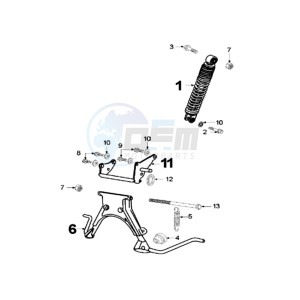 FIGHT EP drawing REAR SHOCK AND STAND