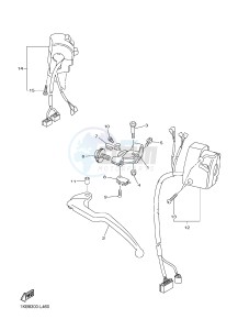 YZF-R1B 1000 (1KBH) drawing HANDLE SWITCH & LEVER