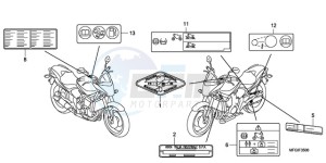 CB600F3A Europe Direct - (ED / ST 25K) drawing CAUTION LABEL