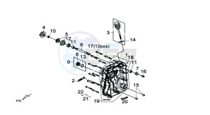 MAXSYM 400 I drawing CRANKCASE RIGHT / START MOTOR