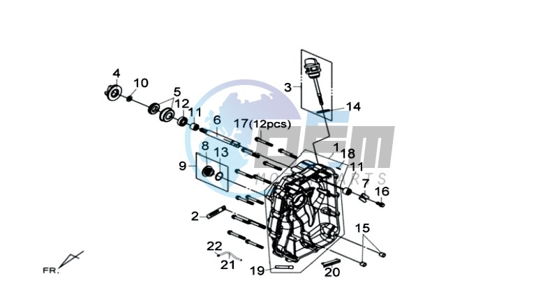 CRANKCASE RIGHT / START MOTOR