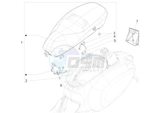 Sprint 50 4T 4V (NAFTA) drawing Saddle/seats