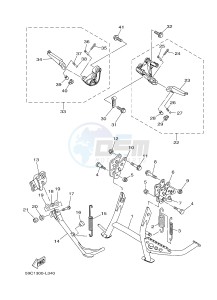 XP500A T-MAX 530 (59C9) drawing STAND & FOOTREST