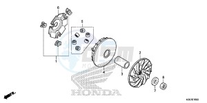 WW125EX2F PCX125 - WW125 UK - (E) drawing DRIVE FACE