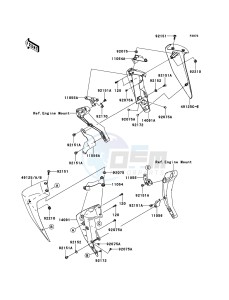 Z750R ZR750NBF FR GB XX (EU ME A(FRICA) drawing Cowling Lowers