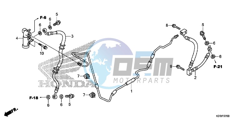 REAR BRAKE HOSE/BRAKE PIPE