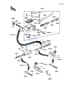 KZ 1000 R [EDDIE LAWSON REPLICA] (R1-R2) [EDDIE LAWSON REPLICA] drawing FRONT MASTER CYLINDER