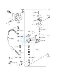 KX 125 K [KX125] (K1) [KX125] drawing REAR MASTER CYLINDER