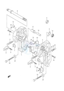 DF 9.9 drawing Clamp Bracket Power Tilt/Tiller Handle