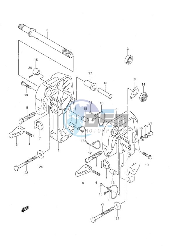 Clamp Bracket Power Tilt/Tiller Handle