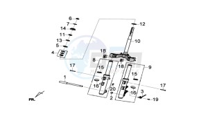 GTS 300 I drawing FRONT FORK/ STEERING HEAD BEARING / FRONT FORK