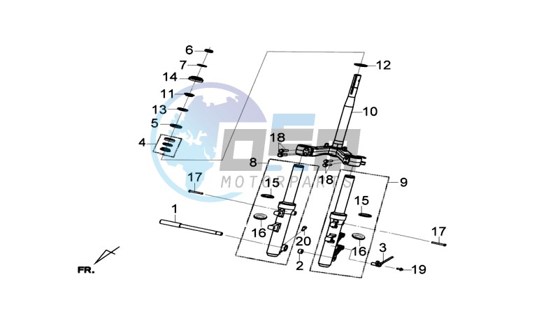 FRONT FORK/ STEERING HEAD BEARING / FRONT FORK