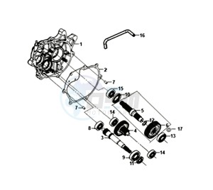 FNX 125 (GC12G1-EU) (L9) drawing MISSION CASE-DRIVE SHAFT / FNX 125 (GC12G1-EU) (L9)