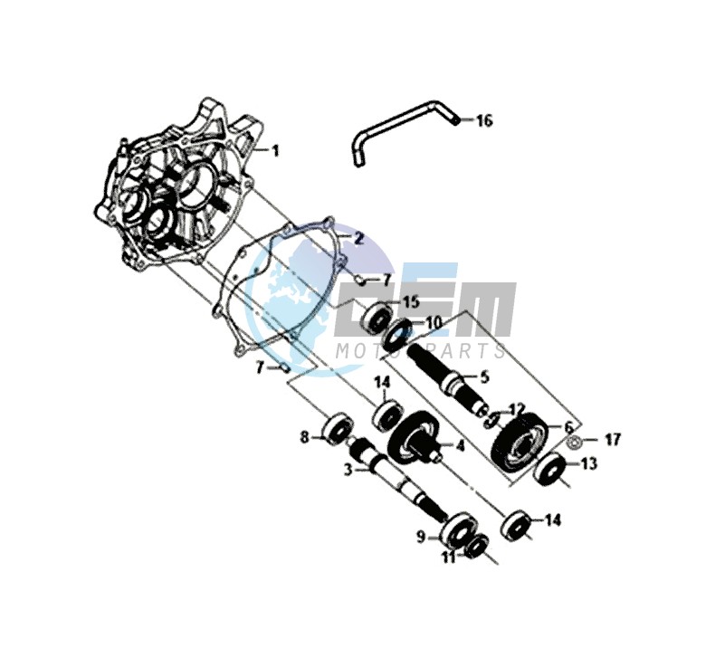 MISSION CASE-DRIVE SHAFT / FNX 125 (GC12G1-EU) (L9)