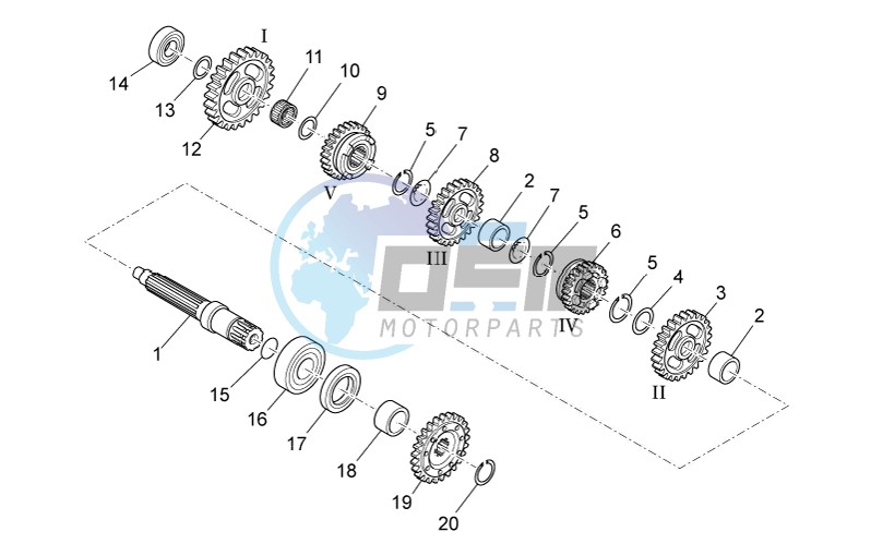 Driven shaft