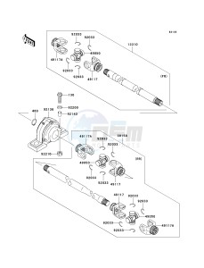 KAF 620 R [MULE 4010 TRANS4X4] (R9F-RAFA) RAFA drawing DRIVE SHAFT-PROPELLER