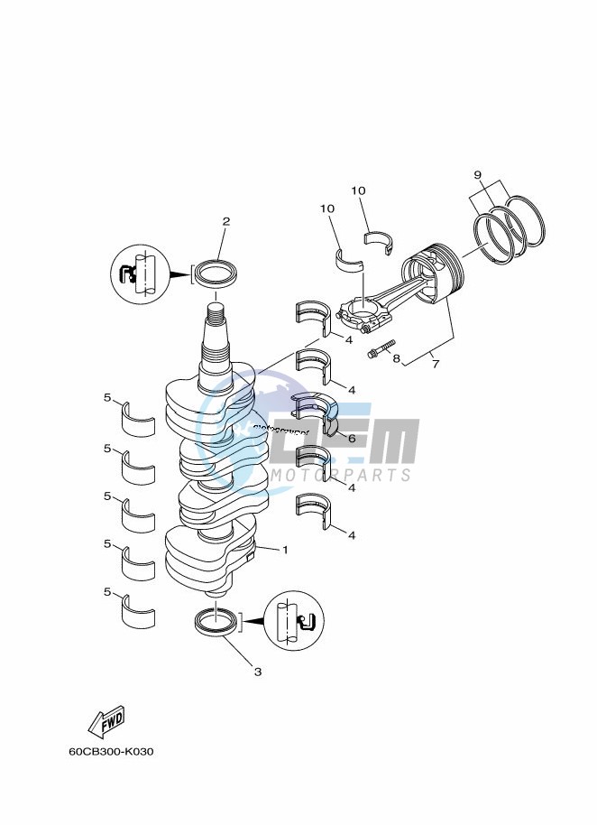 CRANKSHAFT--PISTON