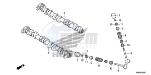 CB1000RD CB1000R UK - (E) drawing CAMSHAFT/ VALVE