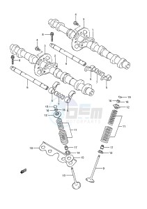 GSX-R1100 (E28) drawing CAM SHAFT   VALVE