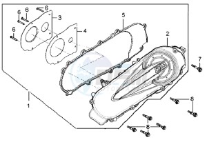 HD 125 EVO drawing CRANKCASE COVER LEFT