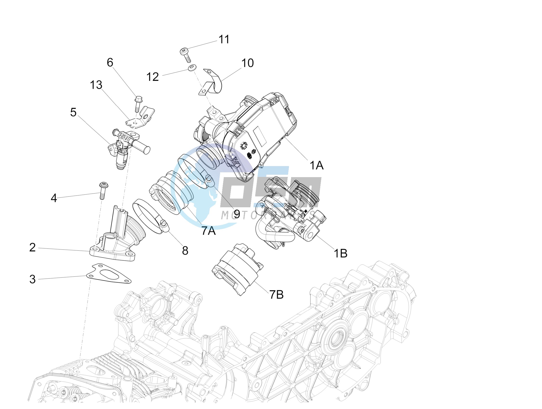 Throttle body - Injector - Union pipe