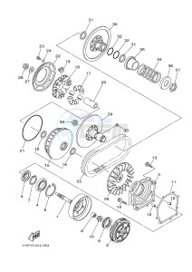 YFM700FWAD YFM7FGPSEB GRIZZLY 700 EPS SPECIAL EDITION (1HPB) drawing CLUTCH