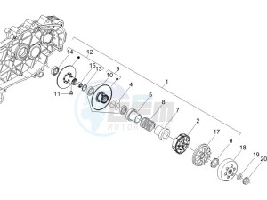 X9 125 Evolution potenziato (UK) drawing Driven pulley