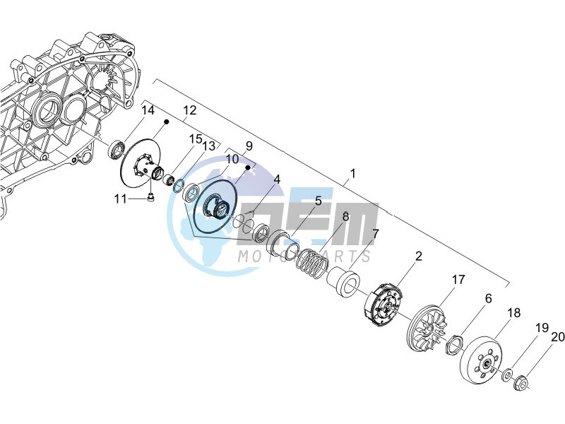 Driven pulley