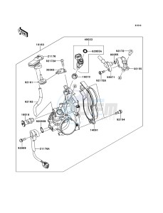 KX450F KX450FDF EU drawing Throttle