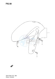 GSX-R750 drawing FRONT FENDER L2