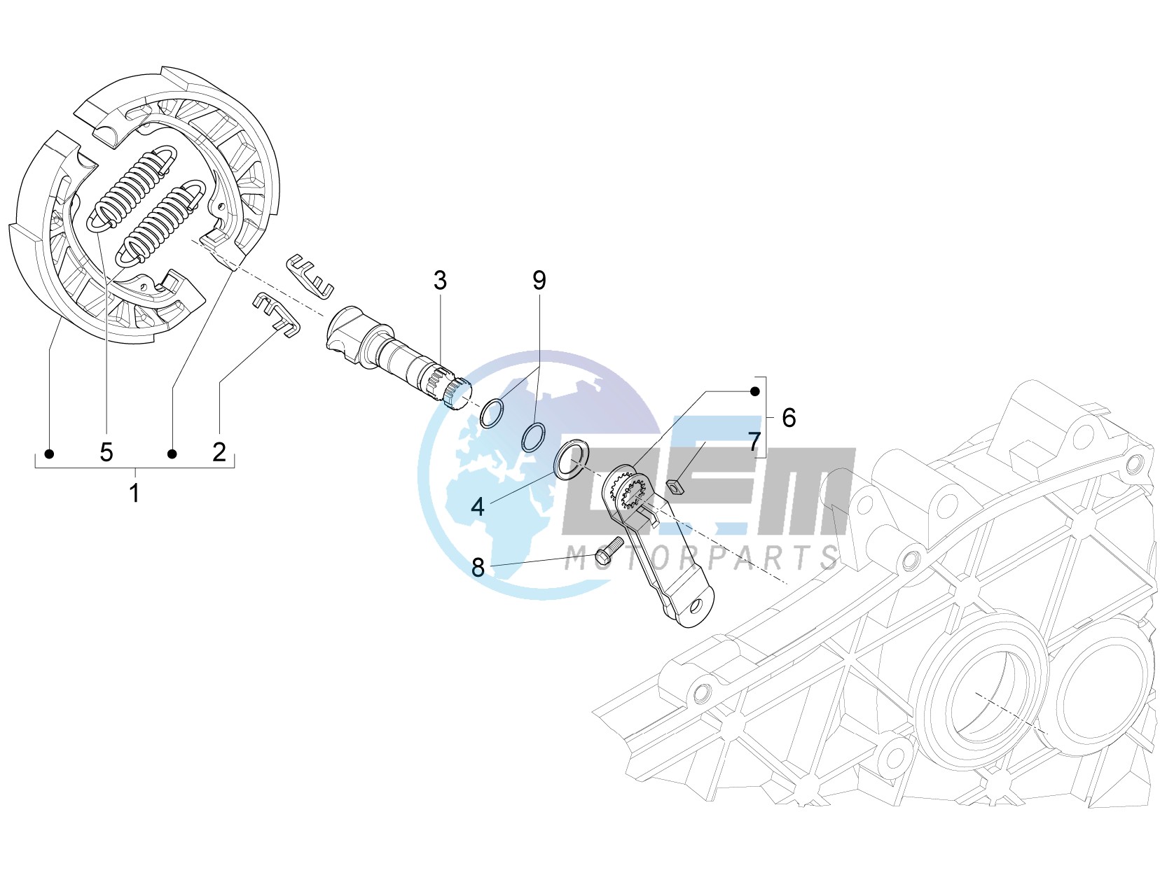 Rear brake - Brake jaw