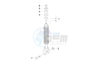 FLY 50 4T 4V USA (NAFTA) drawing Rear suspension - Shock absorber/s