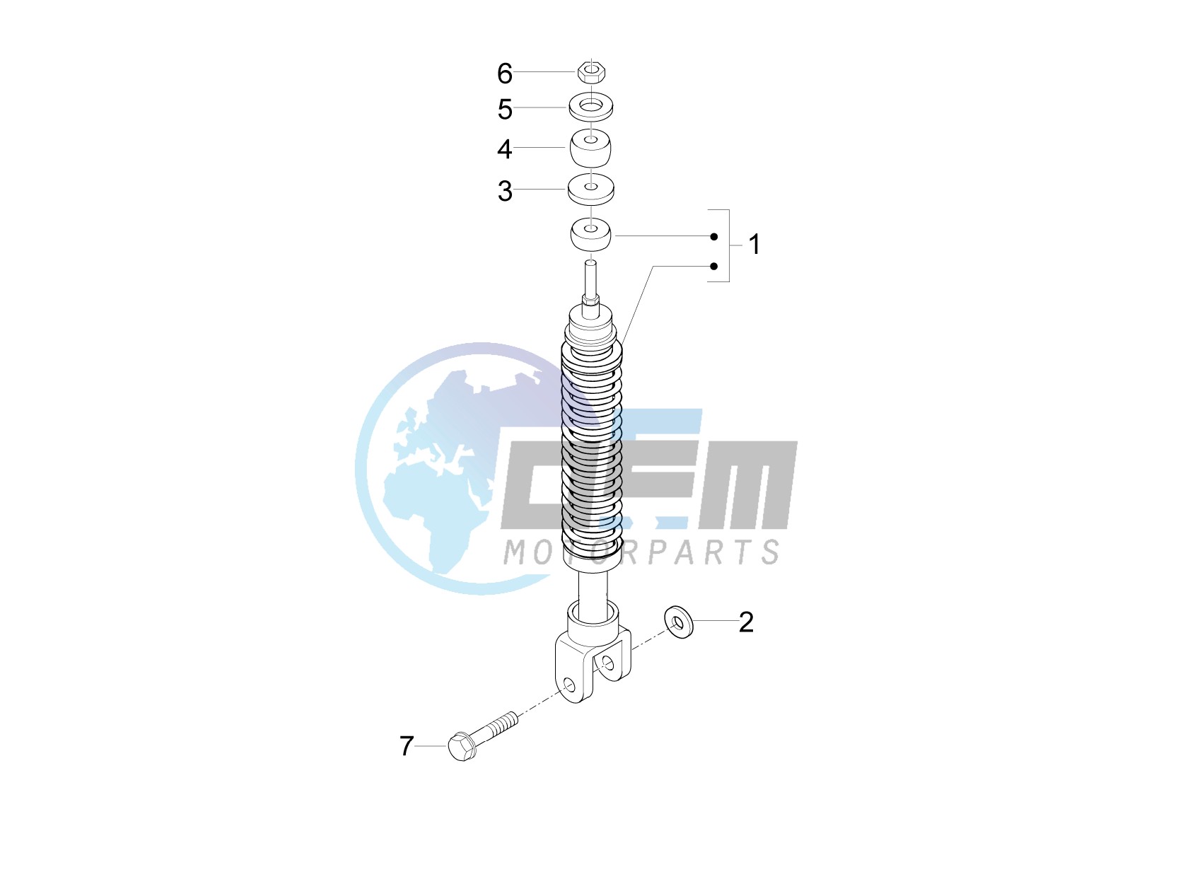 Rear suspension - Shock absorber/s