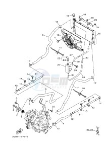 YXE700E YXE70WPHG WOLVERINE EPS CAMO (2MB9) drawing RADIATOR & HOSE