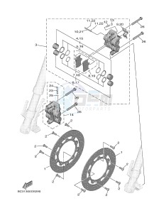 XP530 XP530-A TMAX SX ABS (BX38) drawing FRONT BRAKE CALIPER