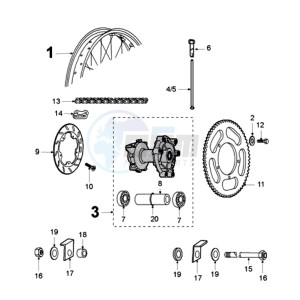 XPS SM EX drawing REAR WHEEL