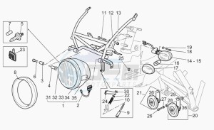 V 11 1100 Le Mans Le Mans drawing Front lights