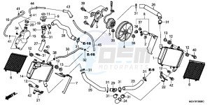 VFR800XD CrossRunner - VFR800X UK - (E) drawing RADIATOR