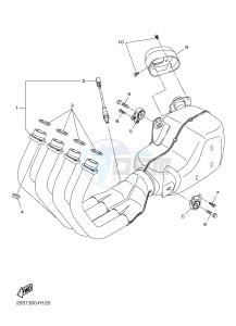 XJ6N ABS 600 XJ6-N (NAKED, ABS) (36B7 36B8) drawing EXHAUST