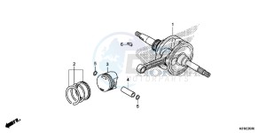 SH125ADSE SH125ADS UK - (E) drawing CRANKSHAFT/PISTON