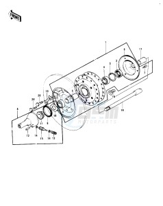 H1 C [MACH III] 500 [MACH III] drawing FRONT HUB -- H1-B- -