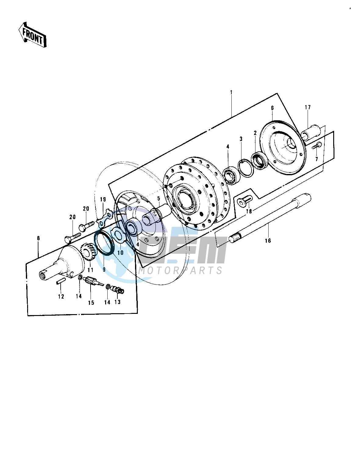 FRONT HUB -- H1-B- -