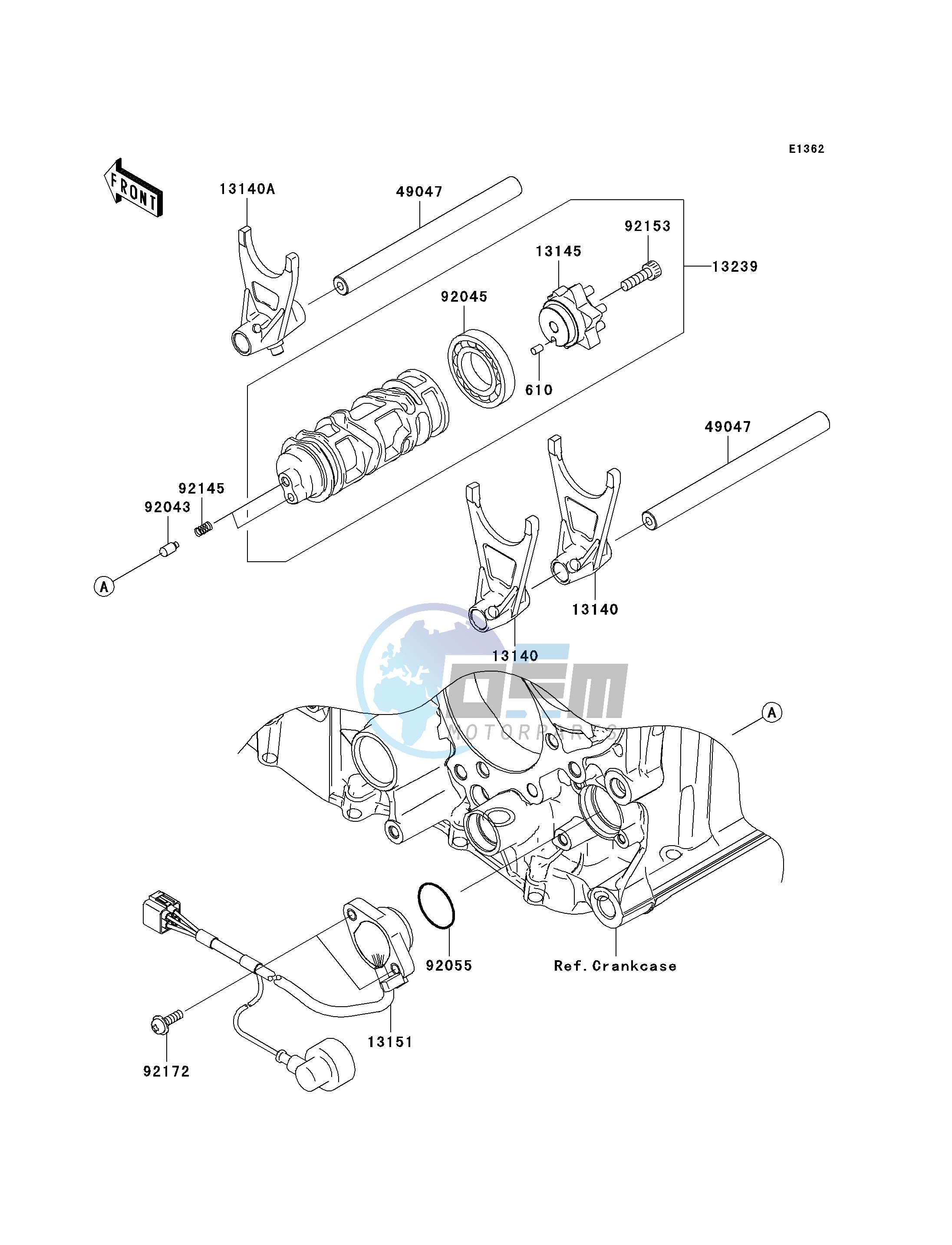 GEAR CHANGE DRUM_SHIFT FORK-- S- -