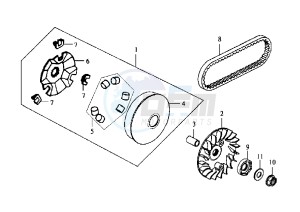 HD EU2 - 200 cc drawing DRIVING PULLEY