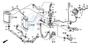 XL700V9 ED drawing WATER HOSE/THERMOSTAT