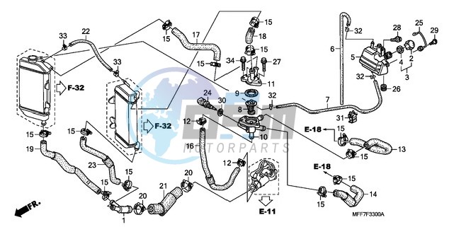 WATER HOSE/THERMOSTAT