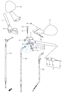 GSX600F (E2) Katana drawing HANDLEBAR