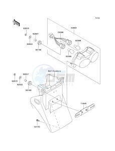 ZX 600 J [ZZR600] (J6F-J8F) J7F drawing TAILLIGHT-- S- -