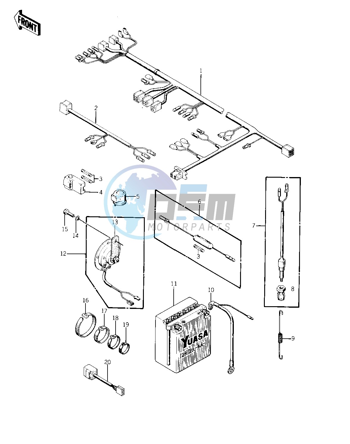 CHASSIS ELECTRICAL EQUIPMENT -- 74 -75 KZ400_KZ400D- -