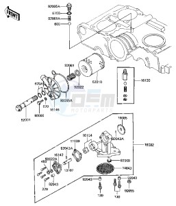 KZ 750 M [CSR TWIN] (M1) [CSR TWIN] drawing OIL PUMP_OIL FILTER